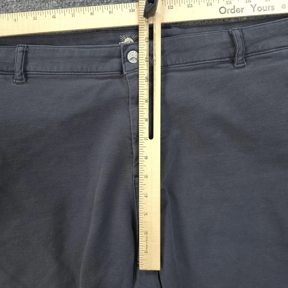 Faherty Shorts Mens 42 Blue Stretch Terry Chino Casual Summer Travel Comfort